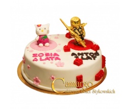 Tort Urodzinowy dla Bliżniaków Hello Kitty & Ninjago